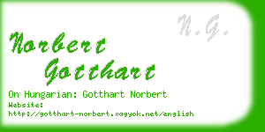 norbert gotthart business card